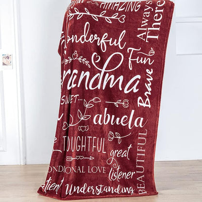 Wonderful Grandma Blanket: Inspiring Words Printed for You