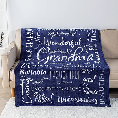 Wonderful Grandma Blanket: Inspiring Words Printed for You