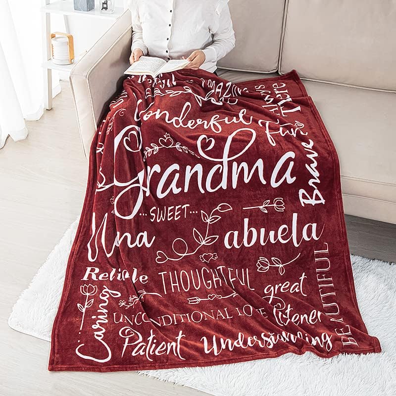 Wonderful Grandma Blanket: Inspiring Words Printed for You