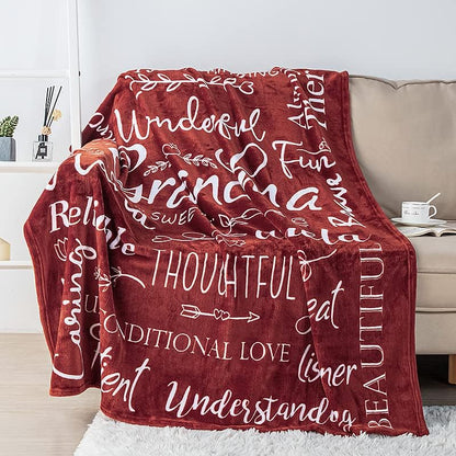 Wonderful Grandma Blanket: Inspiring Words Printed for You