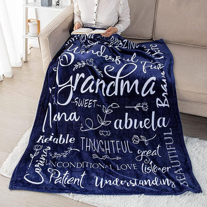 Wonderful Grandma Blanket: Inspiring Words Printed for You