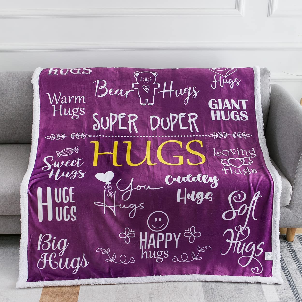 Hug Blanket Throw - Snuggly Soft Fleece Blanket Gift for Loved One