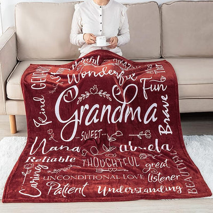 Wonderful Grandma Blanket: Inspiring Words Printed for You