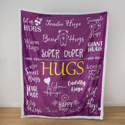 Hug Blanket Throw - Snuggly Soft Fleece Blanket Gift for Loved One