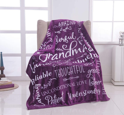 Wonderful Grandma Blanket: Inspiring Words Printed for You