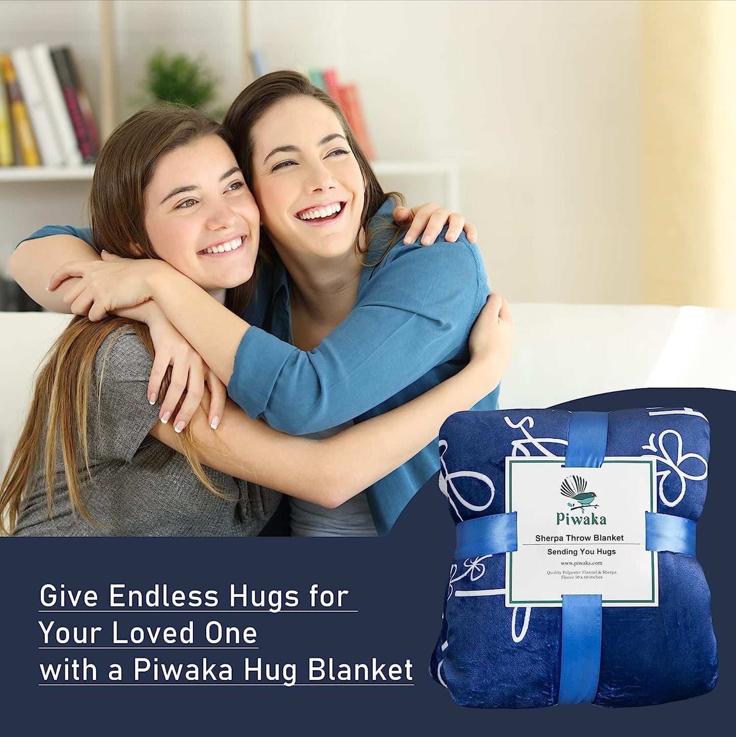 Hug Blanket Throw - Snuggly Soft Fleece Blanket Gift for Loved One