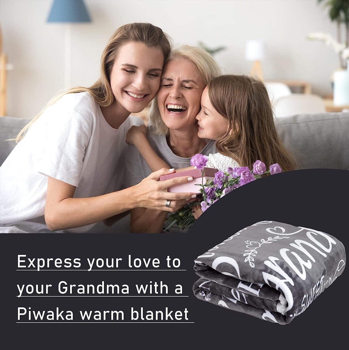 Wonderful Grandma Blanket: Inspiring Words Printed for You