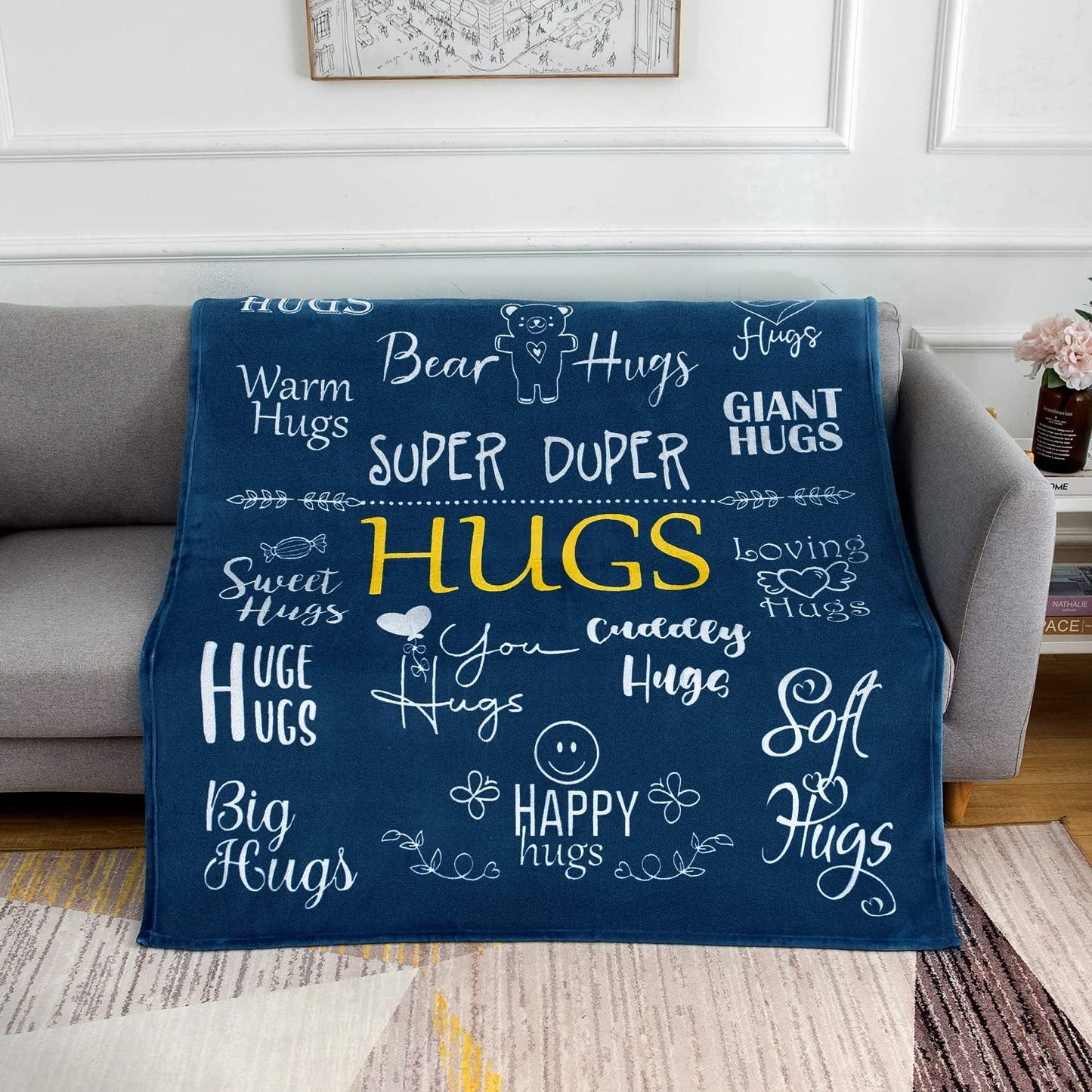 Hug Blanket Throw - Snuggly Soft Fleece Blanket Gift for Loved One