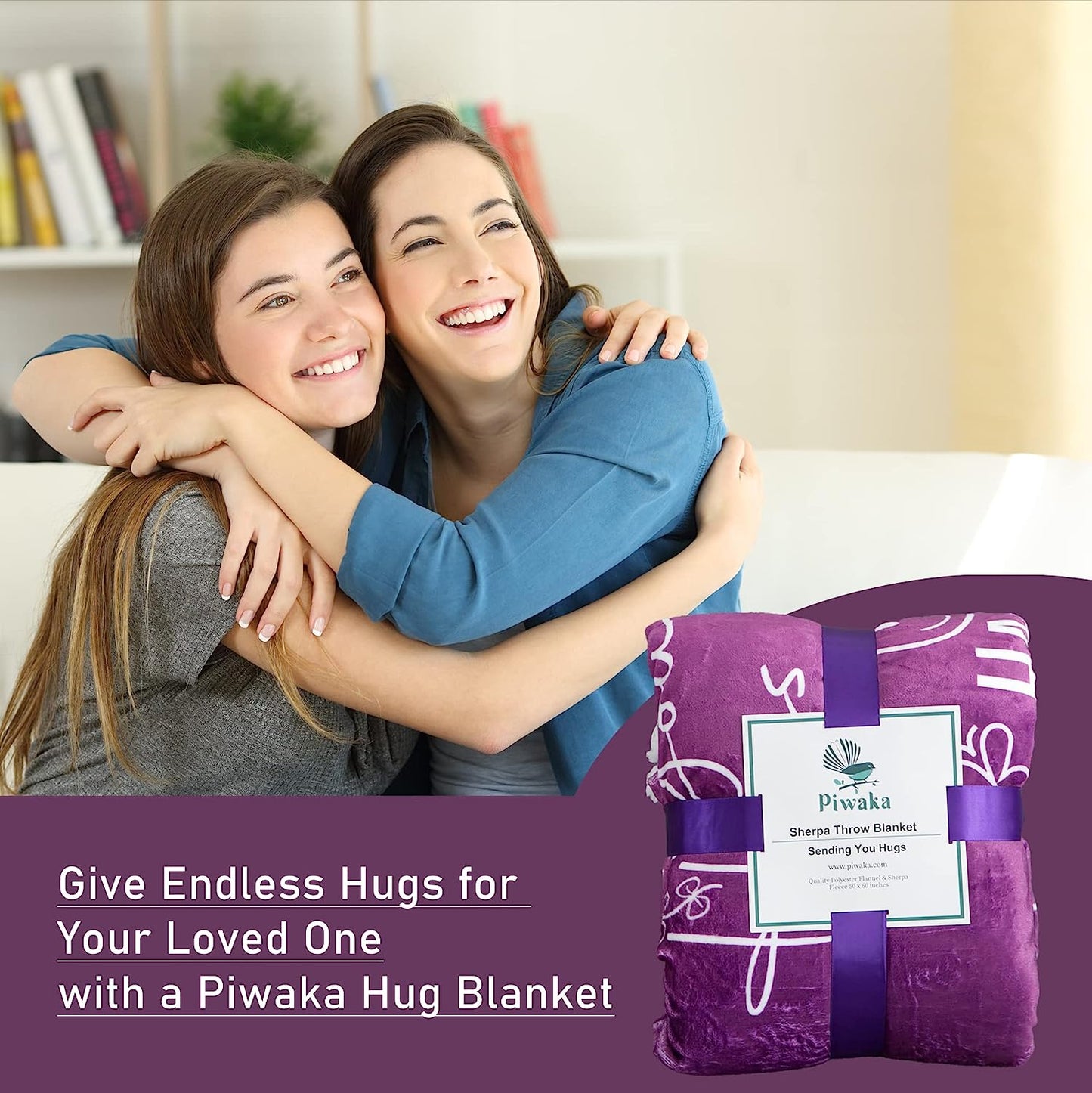 Hug Blanket Throw - Snuggly Soft Fleece Blanket Gift for Loved One