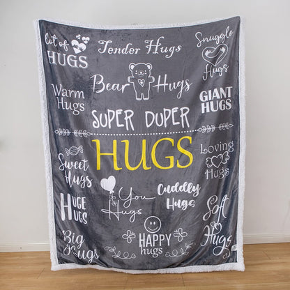 Hug Blanket Throw - Snuggly Soft Fleece Blanket Gift for Loved One