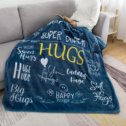 Hug Blanket Throw - Snuggly Soft Fleece Blanket Gift for Loved One