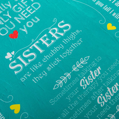 Funny Sister Blanket Birthday Gifts | Snuggly Soft Fleece Blanket 50" X 60"