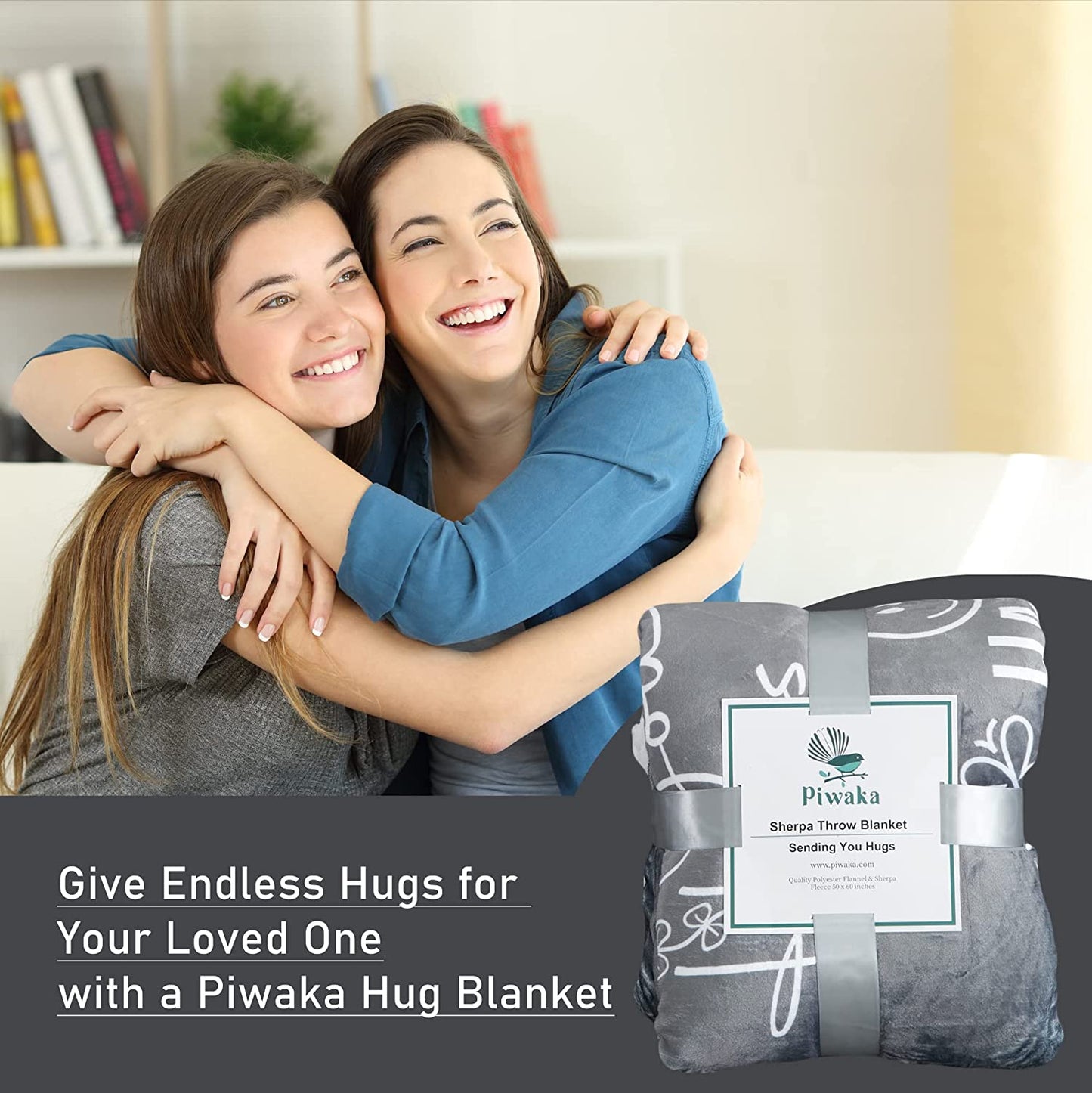 Hug Blanket Throw - Snuggly Soft Fleece Blanket Gift for Loved One