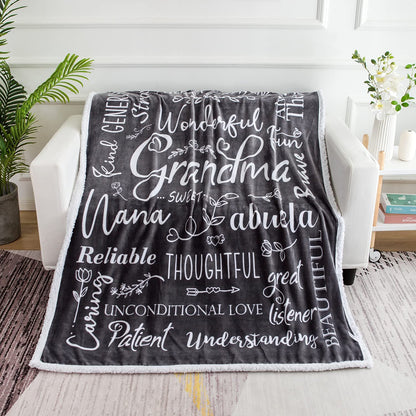 Wonderful Grandma Blanket: Inspiring Words Printed for You