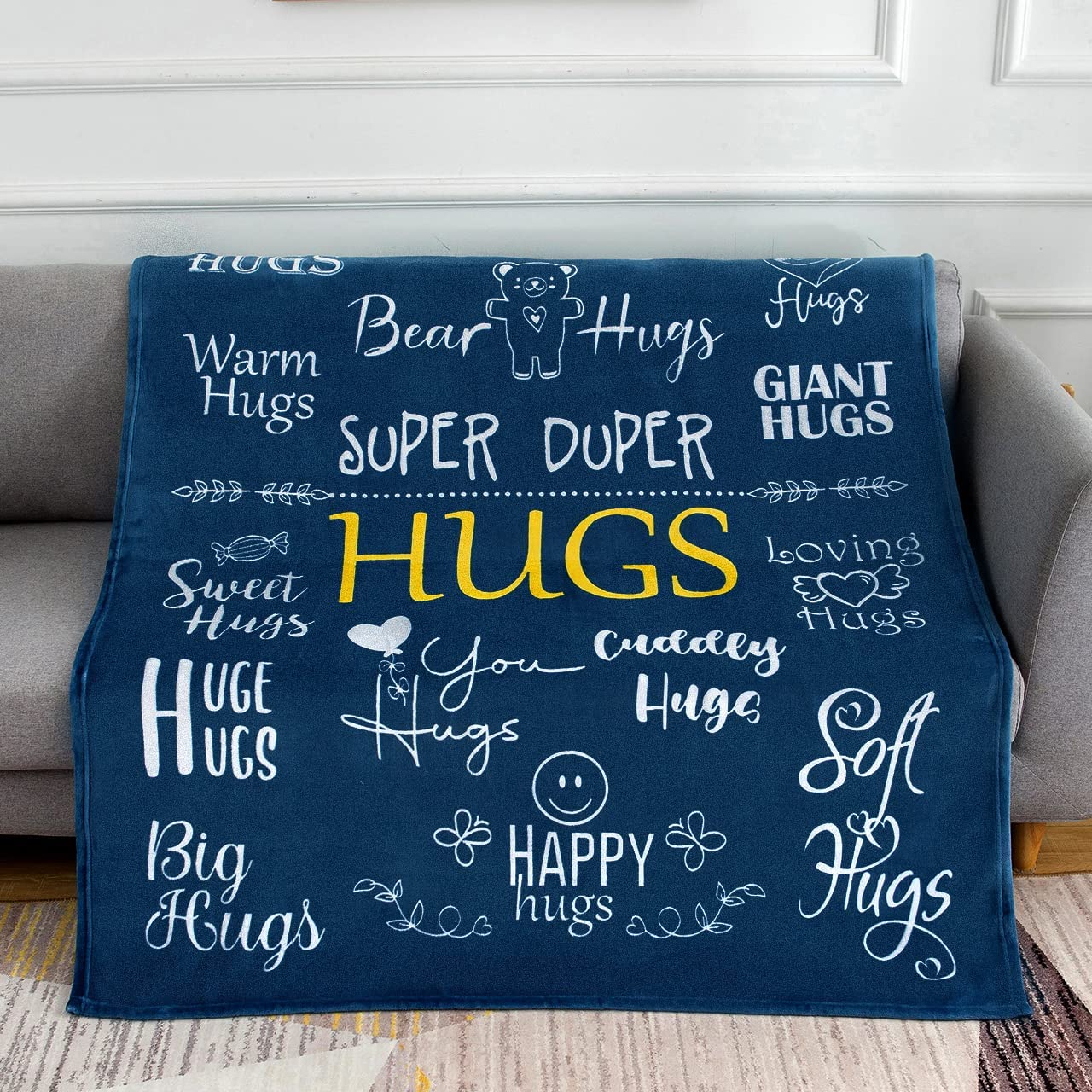 Hug Blanket Throw - Snuggly Soft Fleece Blanket Gift for Loved One