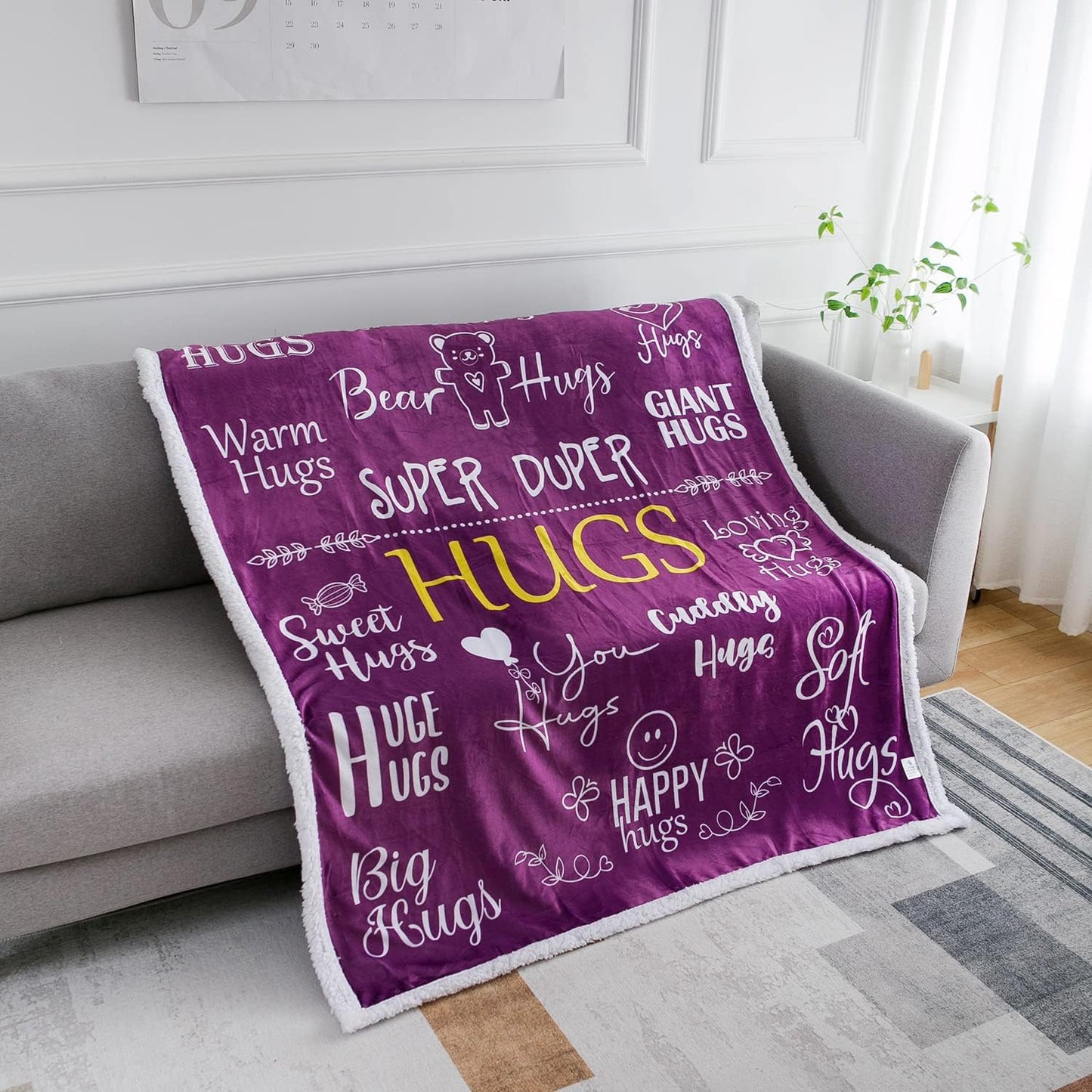 Hug Blanket Throw - Snuggly Soft Fleece Blanket Gift for Loved One