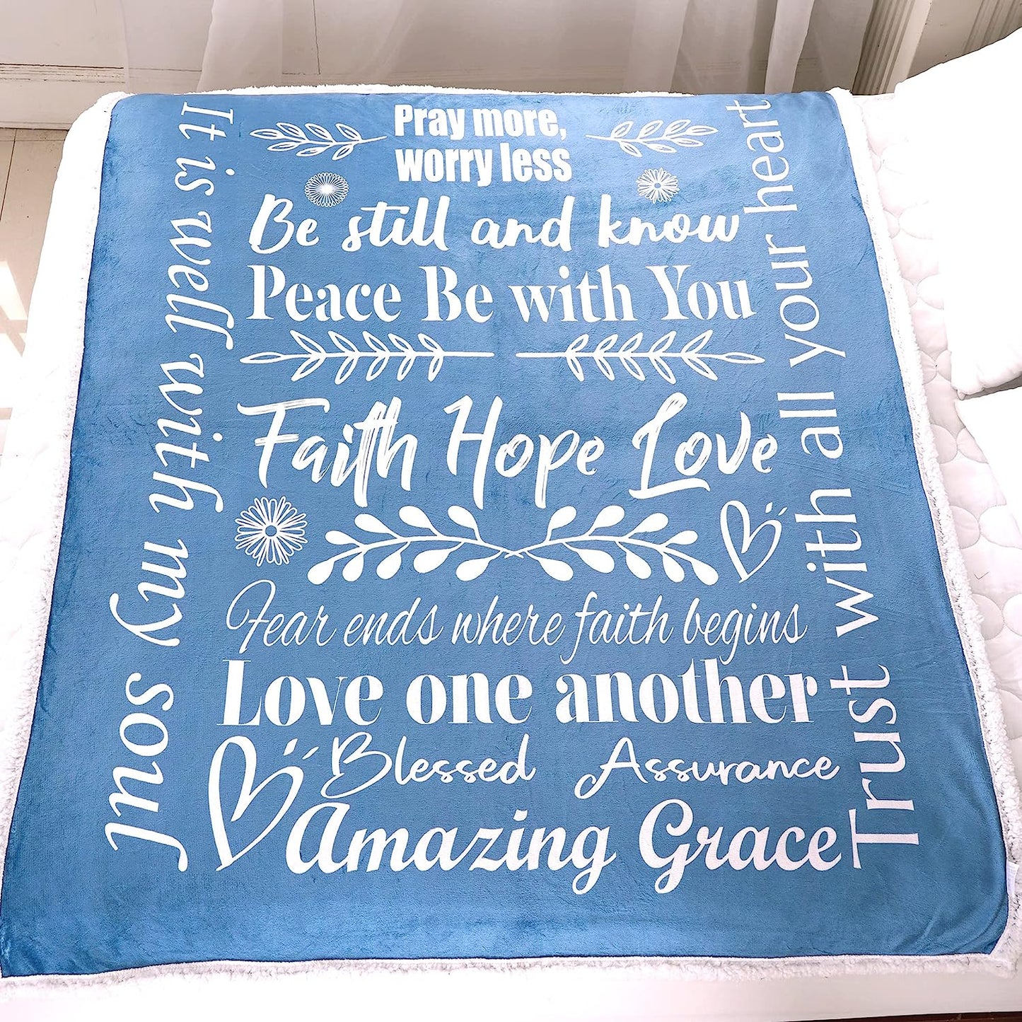 Faith Hope Love Blankets for Women or Men